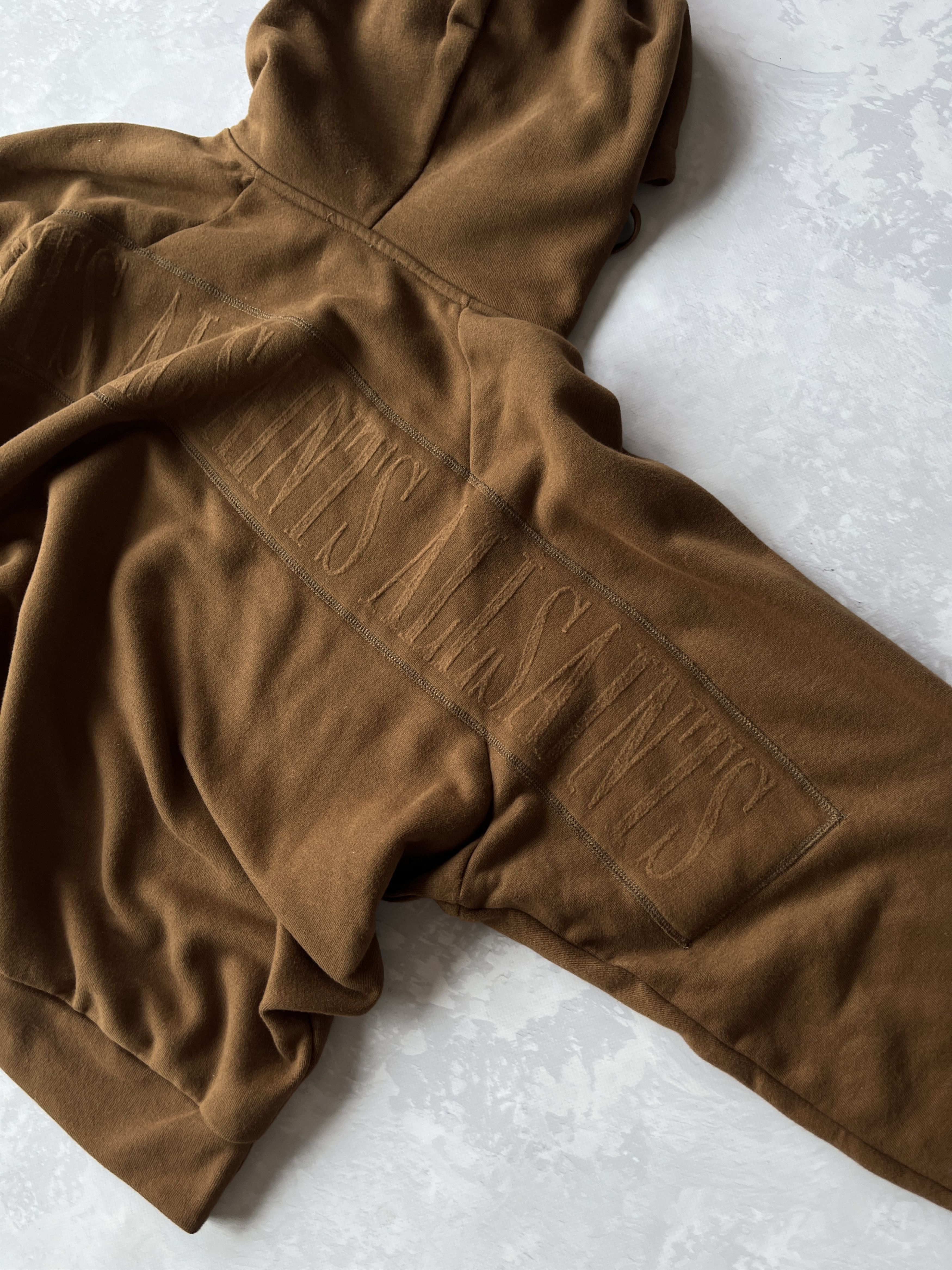 Allsaints × Vintage Vintage Allsaints Big Logo Boxy Fit Hoodie Size L / US 10 / IT 46 - 3 Thumbnail
