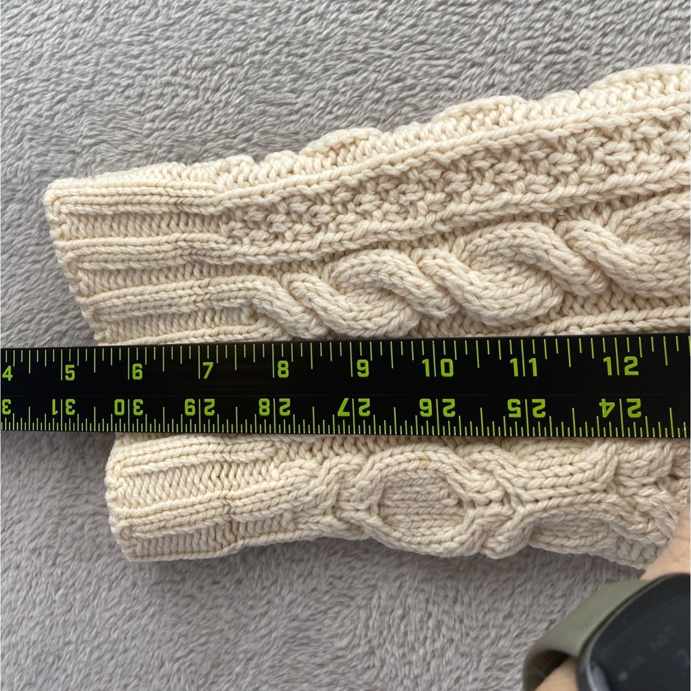 Aran Crafts Aran Crafts Women's Cardigan Sweater Medium Cream Cable Knit Size M / US 6-8 / IT 42-44 - 12 Thumbnail