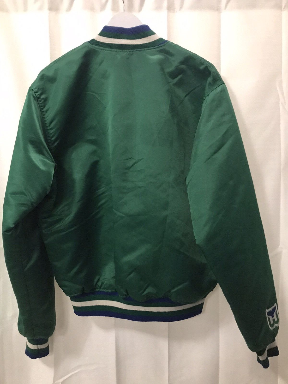 NHL × Starter × Vintage Rare Vintage 90s Hartford Whalers satin jacket Size US L / EU 52-54 / 3 - 4 Thumbnail