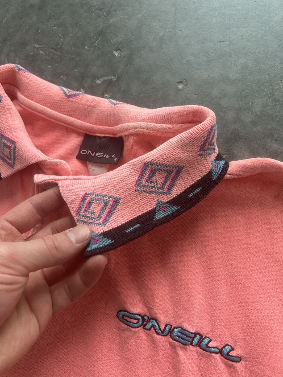 O'Neill × Vintage Vintage 90s O’Neill Surf Polo Shirt Embroidered Logo Size US L / EU 52-54 / 3 - 4 Thumbnail