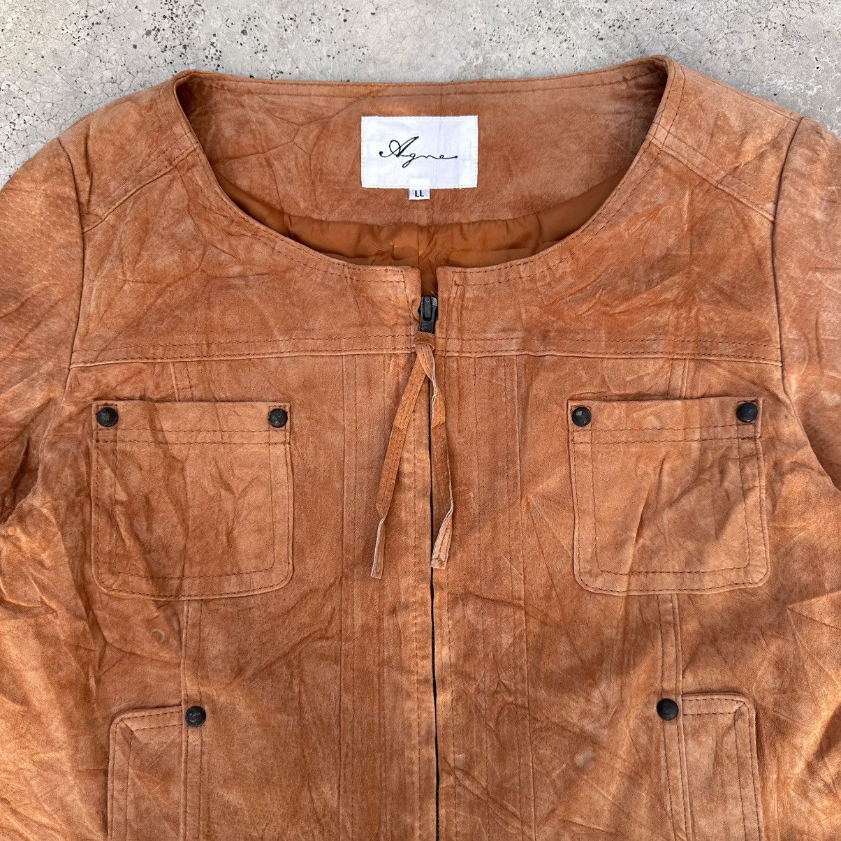 agnes b. Vintage Suede Leather Women Jacket by Agnes B Size XS / US 0-2 / IT 36-38 - 7 Thumbnail