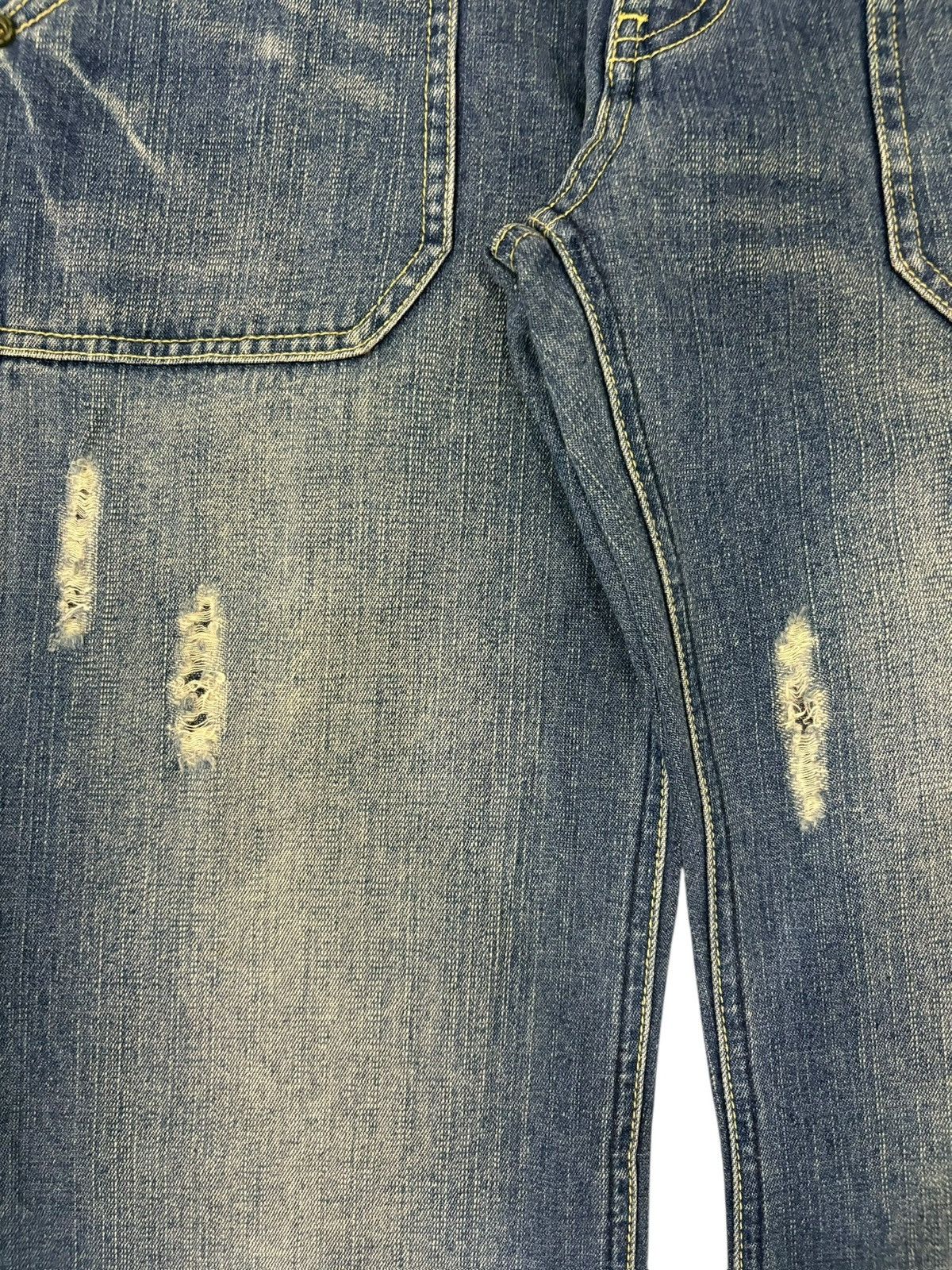 Hysteric Glamour Vintage Japanese Kissmark Distress Low Rise Flare Jeans Size 32" / US 10 / IT 46 - 3 Thumbnail