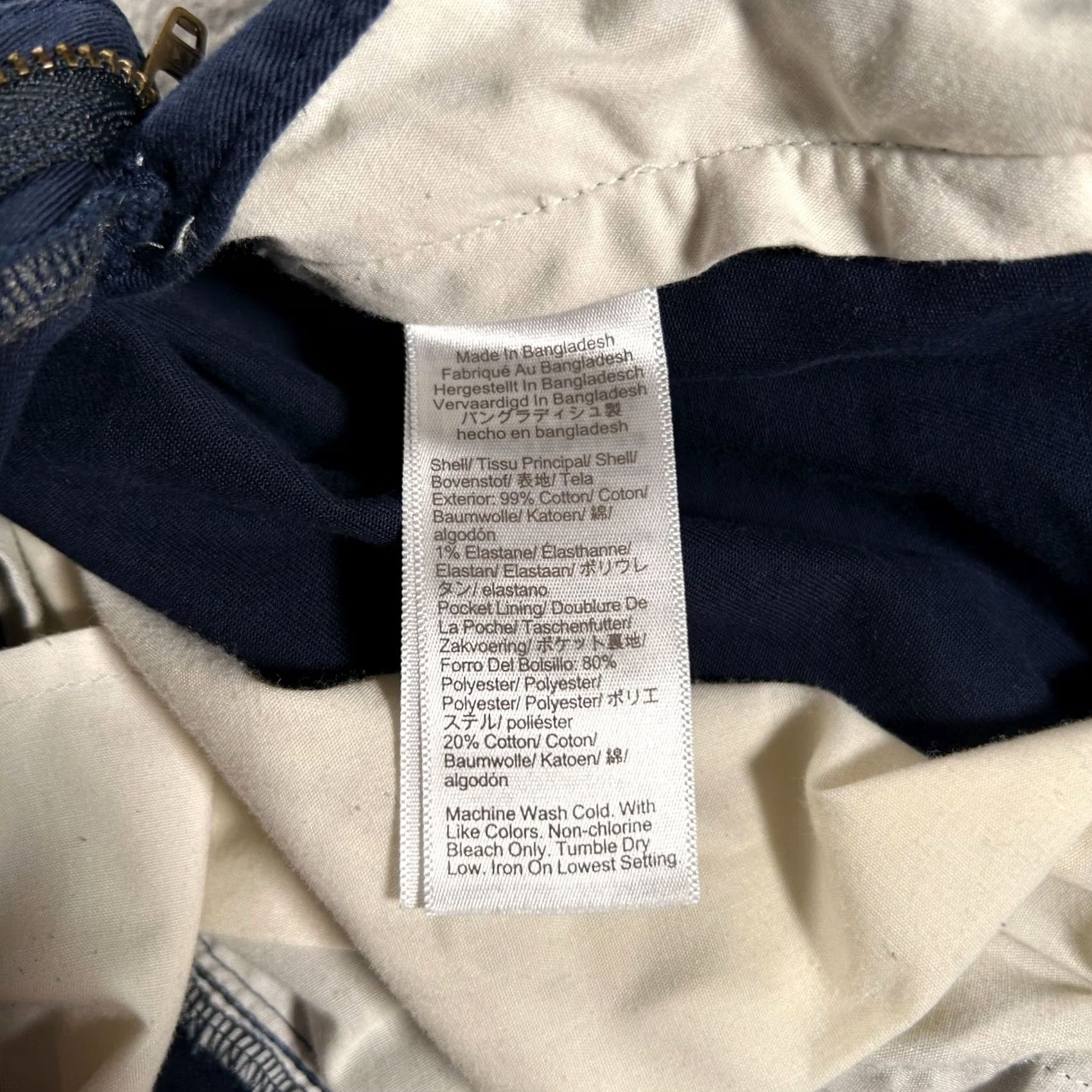 J.Crew J.CREW Chino Pants Mens 34x28 Blue Straight Flat Front Button Zipper Casual Everyday Preppy Golf City Mens Size US 34 / EU 50 - 5 Thumbnail