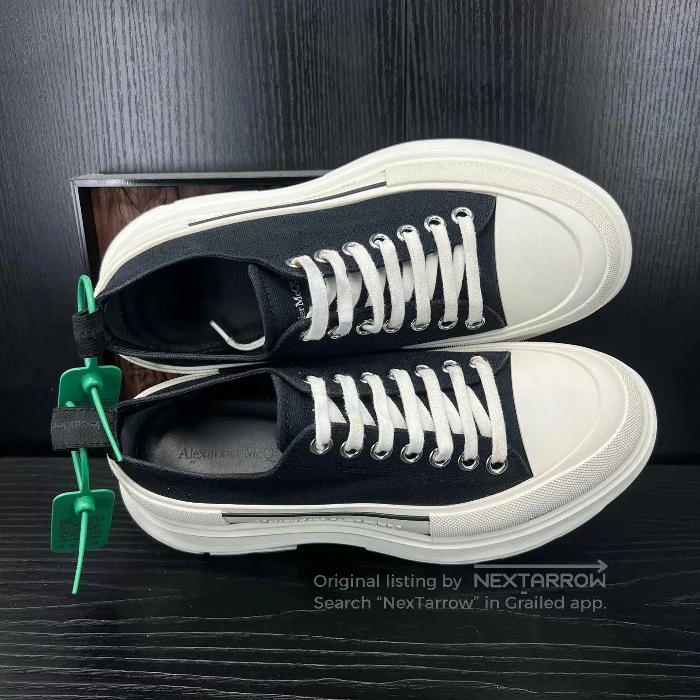 Alexander McQueen Black Low-Top Sneakers Size 9.5. Size US 9.5 / EU 42-43 - 6 Thumbnail