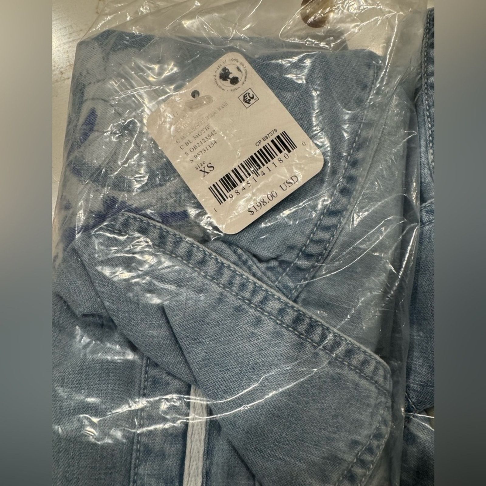 Free People Free People Free Airbrushed Blossom Denim Top - Women's Size XS / US 0-2 / IT 36-38 - 8 Thumbnail