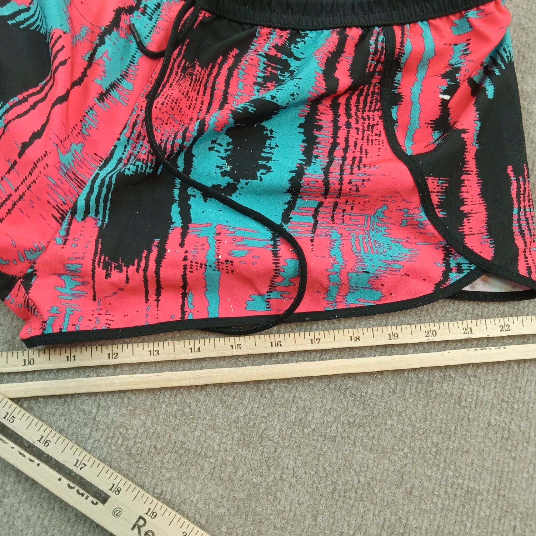 Fabletics Fabletics Womens Shorts Large Pink Blue Elastic Waist Drawstring Running Size 33" - 3 Thumbnail