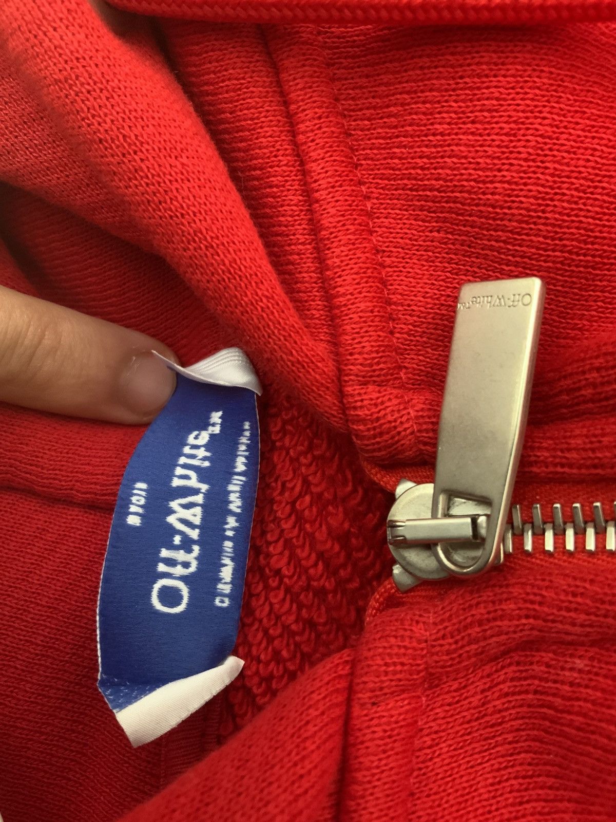 Off-White Off-White red scorpion patch hoodie Size US S / EU 44-46 / 1 - 11 Thumbnail