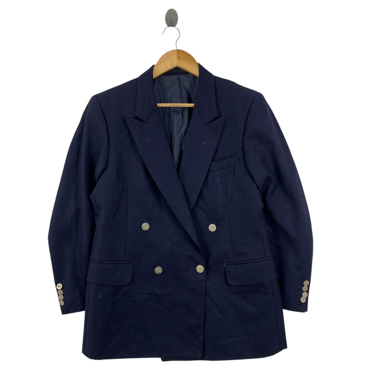 Burberry Vintage 90s BURBERRYS LONDON Tasmania Wool Plain Wool Coat Size US M / EU 48-50 / 2 - 1 Thumbnail