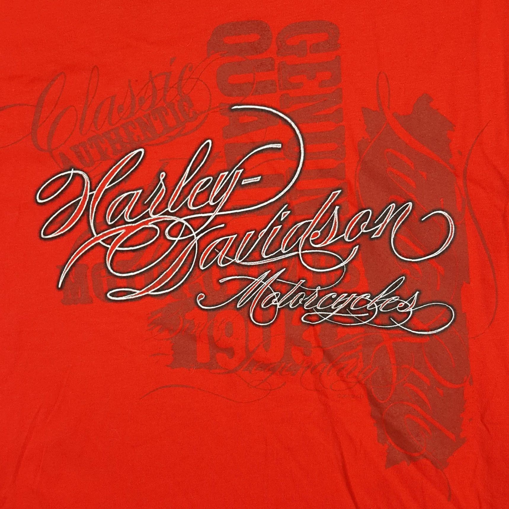 Harley Davidson VINTAGE Harley-Davidson Biker Motorcycle T-Shirt Women's Medium Red Retro Crew Neck 90s Classic Grunge Size M / US 6-8 / IT 42-44 - 3 Thumbnail