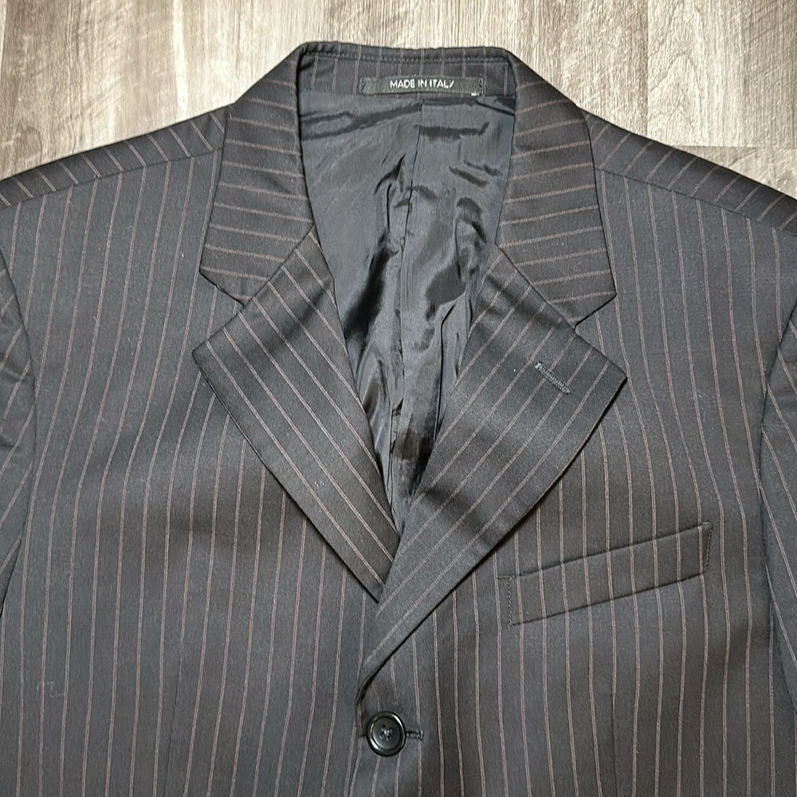 Armani Collezioni Armani Collezioni Made in Italy Pinstriped Jacket - 40S Size 40S - 5 Thumbnail