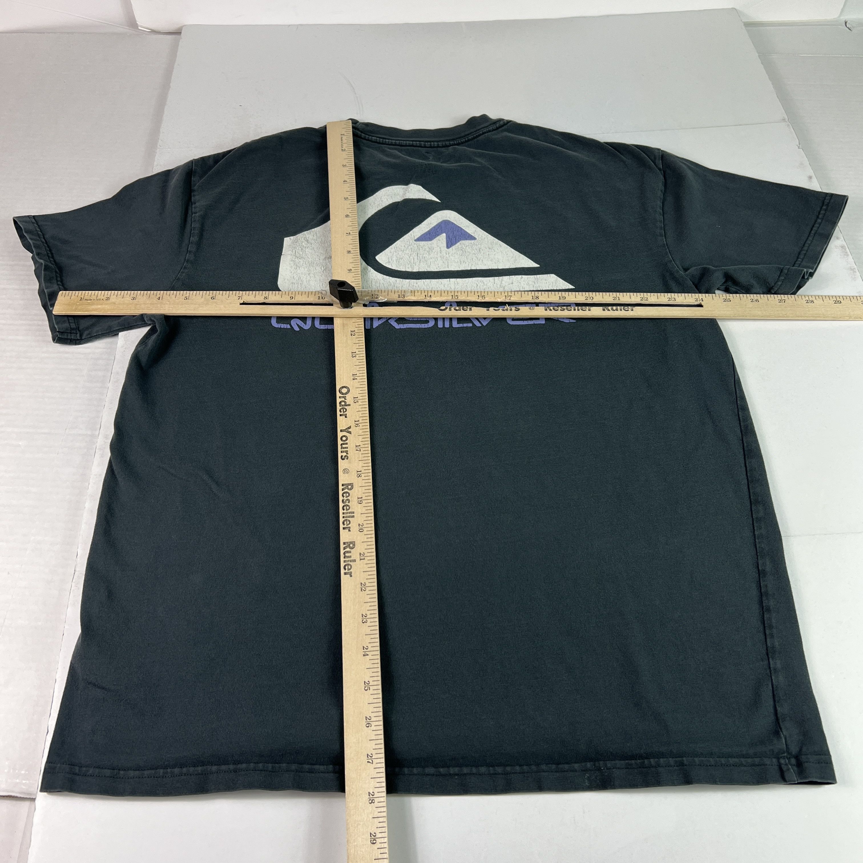 Quiksilver Quiksilver Shirt Black Faded Print Surfer Short Sleeve Tee Size US M / EU 48-50 / 2 - 9 Thumbnail