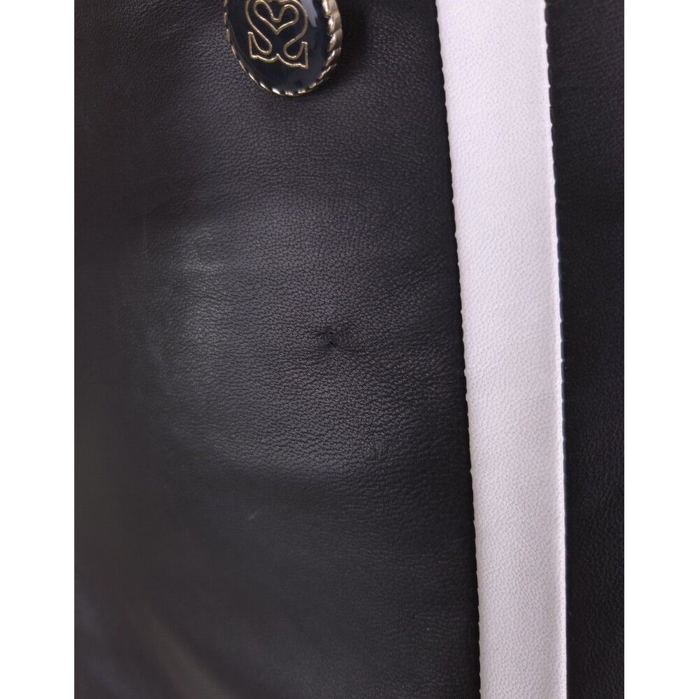 Sandro Sandro Gansia Button-Embellished Striped Leather Mini Skirt Size 28" / US 6 / IT 42 - 6 Thumbnail