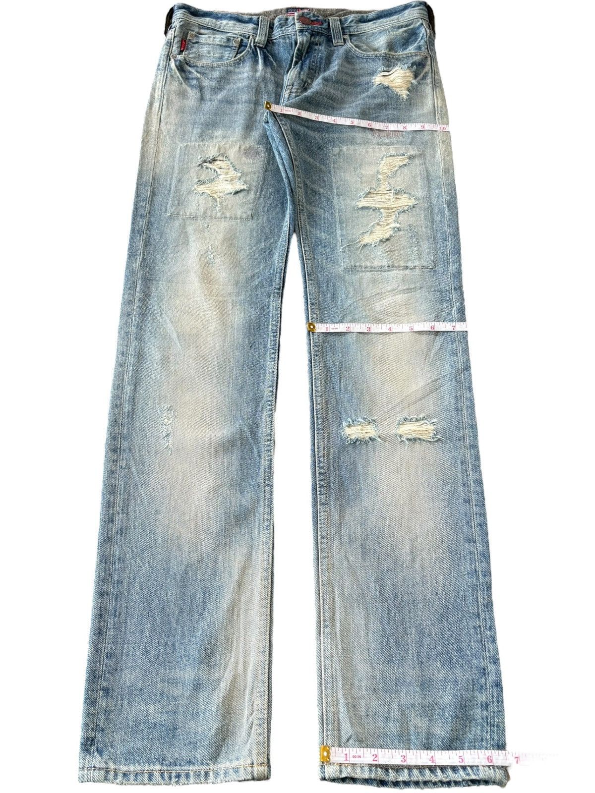 If Six Was Nine Vintage Japanese Rupert Mud Wash Distressed Jeans Size US 32 / EU 48 - 8 Thumbnail