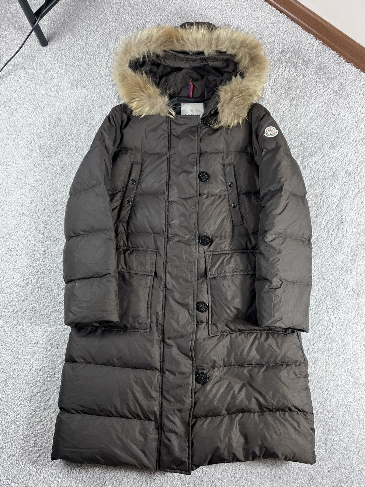 Moncler Moncler Fur Messina Brown Down Coat Size 2 Size M / US 6-8 / IT 42-44 - 4 Thumbnail