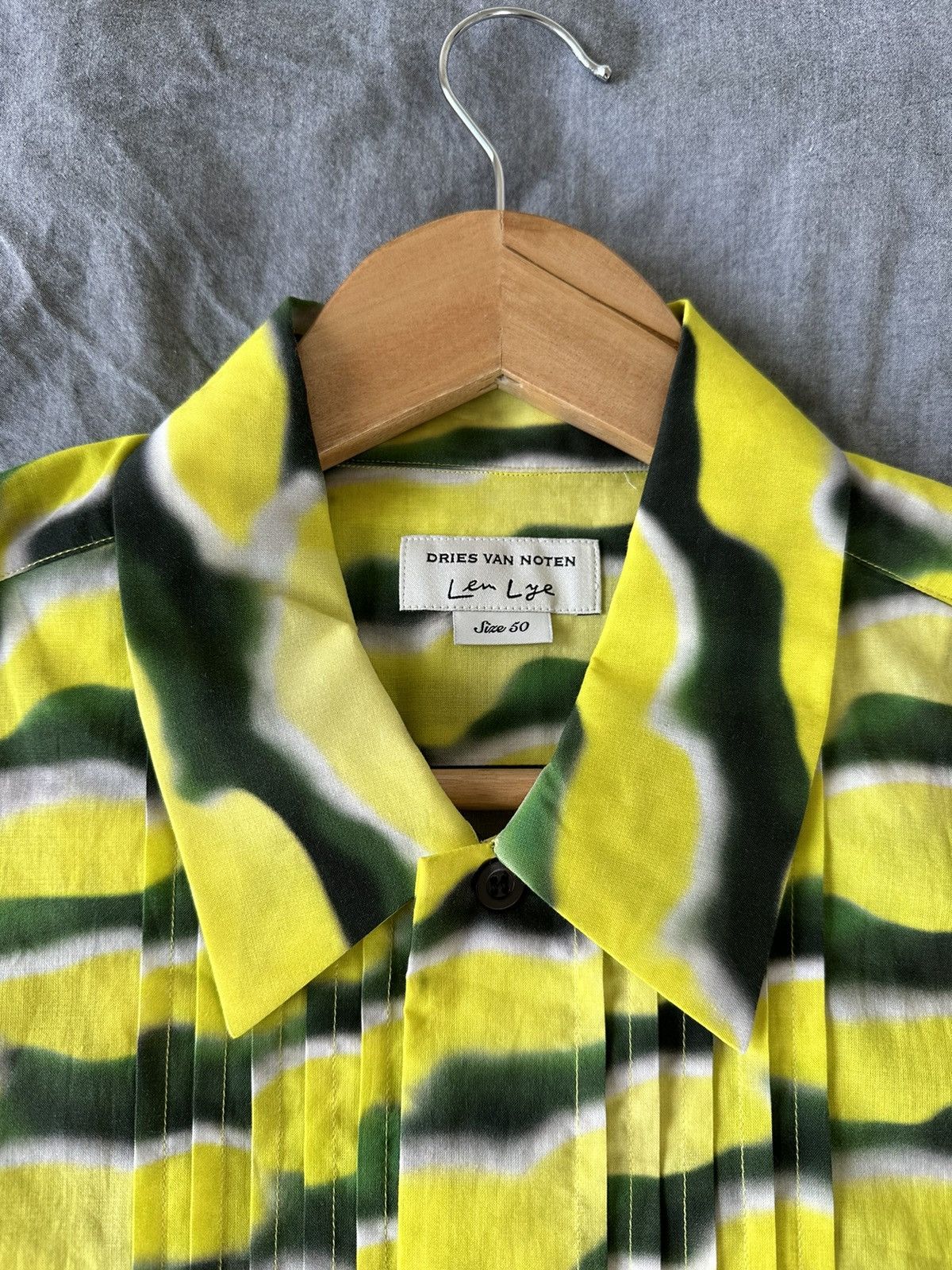 Dries Van Noten Dries Yellow Len Lye Edition Camillo Short Sleeve Shirt Size US M / EU 48-50 / 2 - 3 Thumbnail