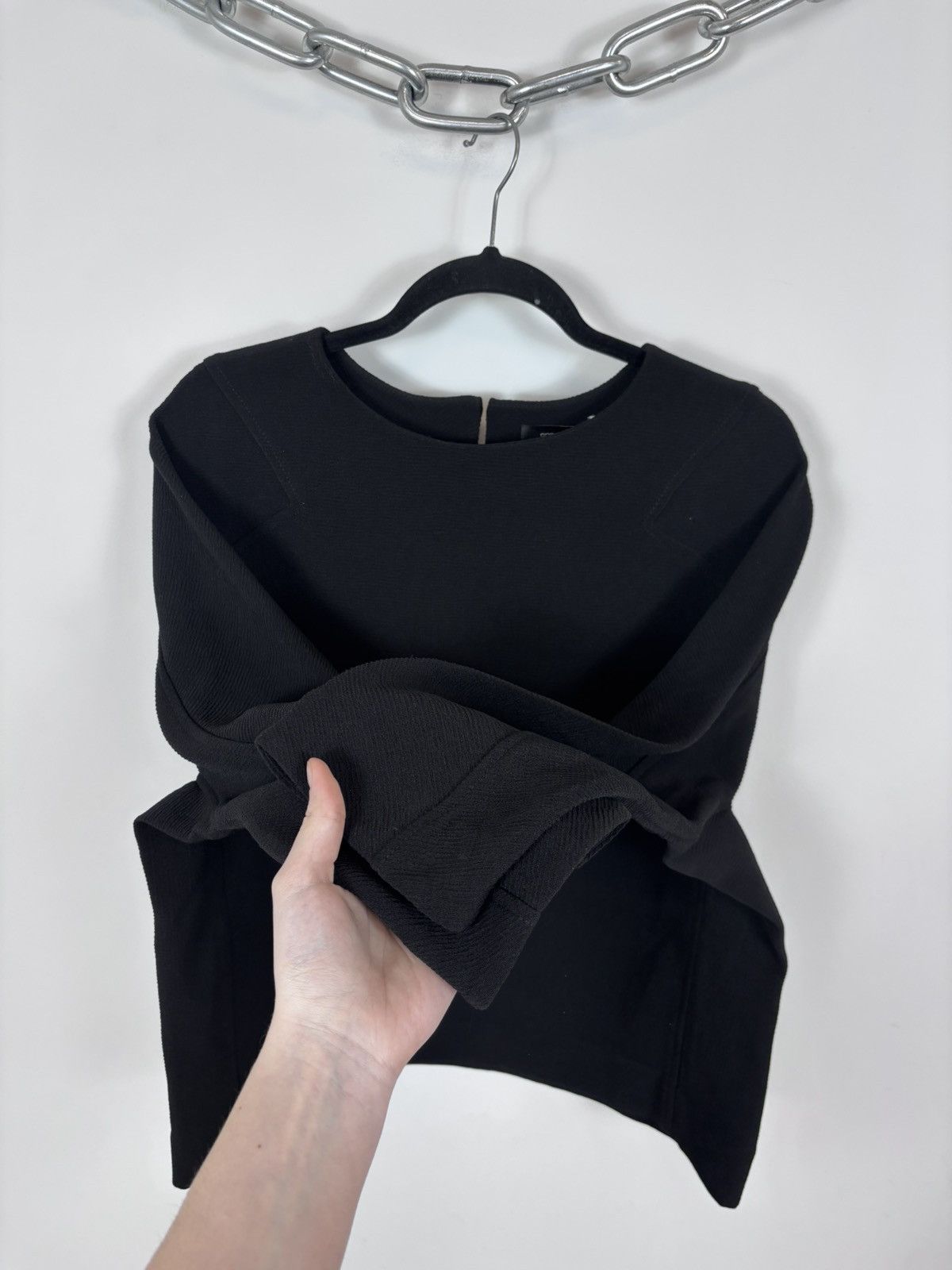 Cop Copine Cop Copine Ete NWT Women’s Black Blouse Pullover Sweatshirt Size M / US 6-8 / IT 42-44 - 8 Thumbnail