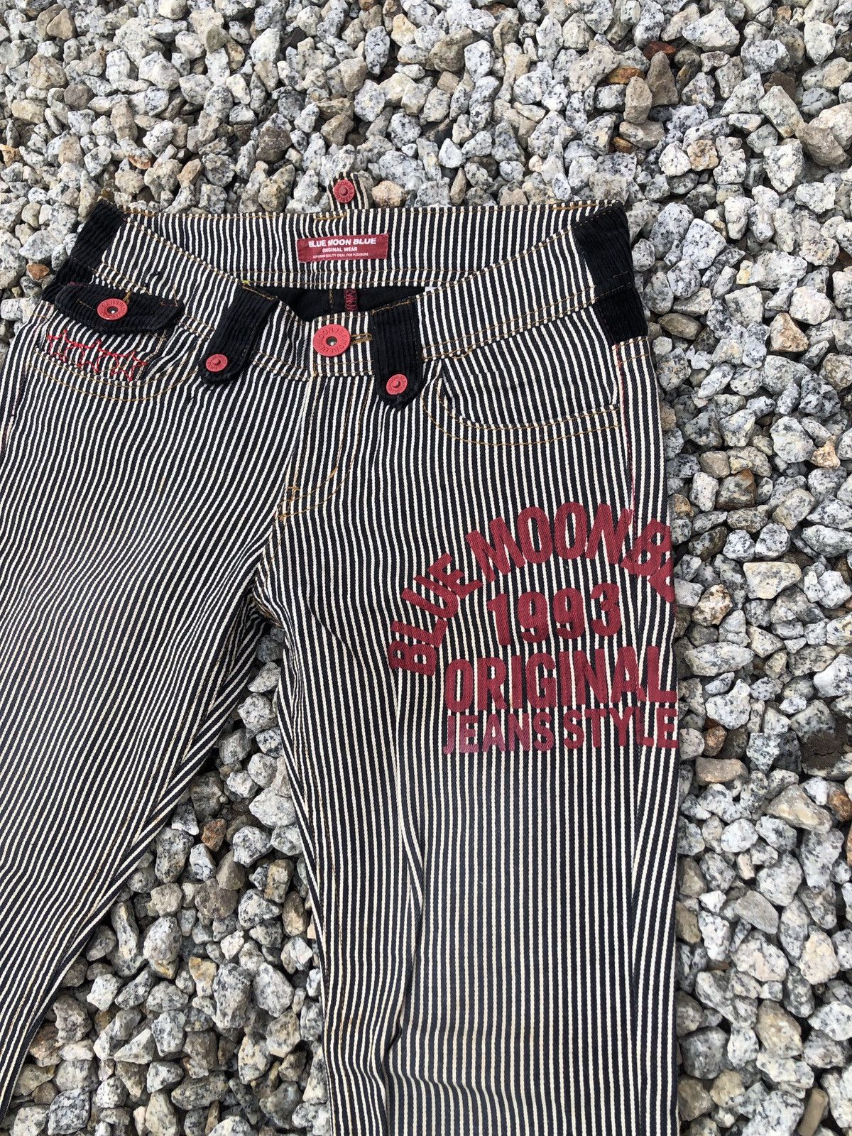 Blue Blue Japan × Japanese Brand RARE Blue Moon Stripe Tactical Jeans Denim jeans vintage🔥 Size US 30 / EU 46 - 4 Thumbnail