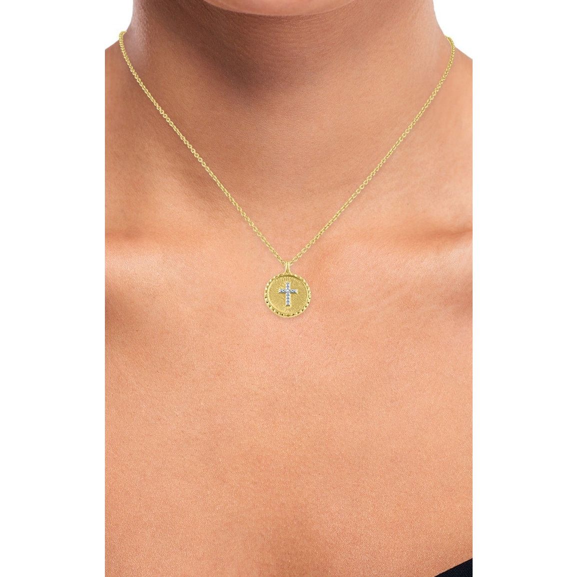 & Other Stories Julia Capri Coin Cross Diamond Necklace Size ONE SIZE - 3 Thumbnail
