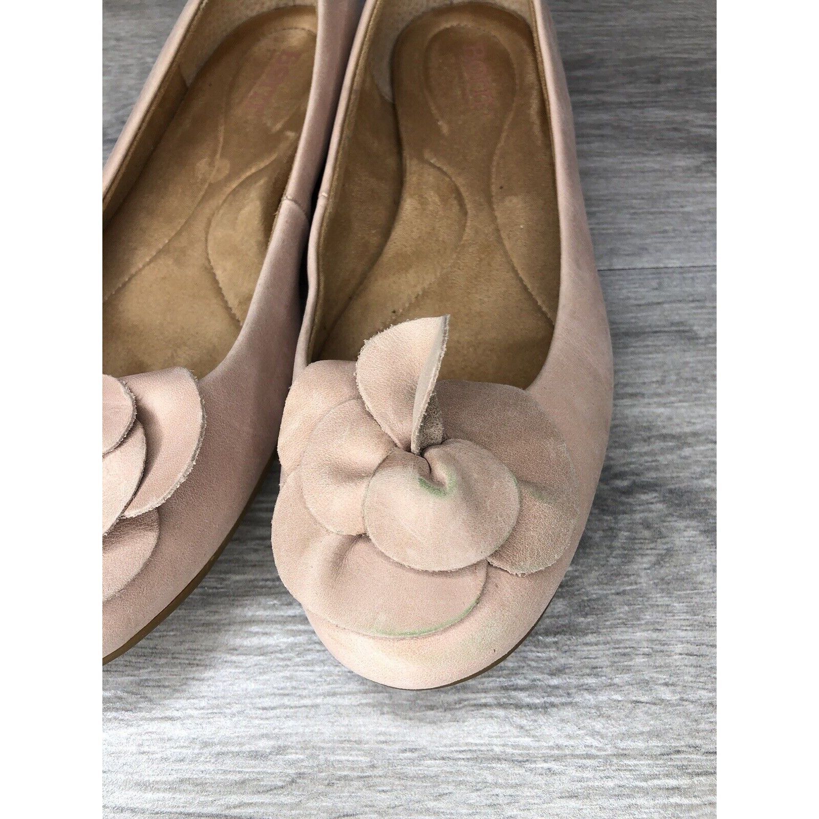 Born Born Annelie Pink Blush Leather Flower Bow Ballet Flats Wome Size US 10 / IT 40 - 11 Thumbnail