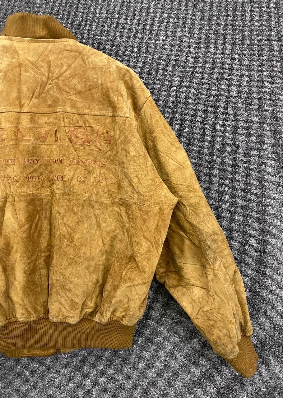 Band Tees × Leather × Vintage Vintage Elvis Presley Rare Leather Jacket Size US L / EU 52-54 / 3 - 4 Thumbnail