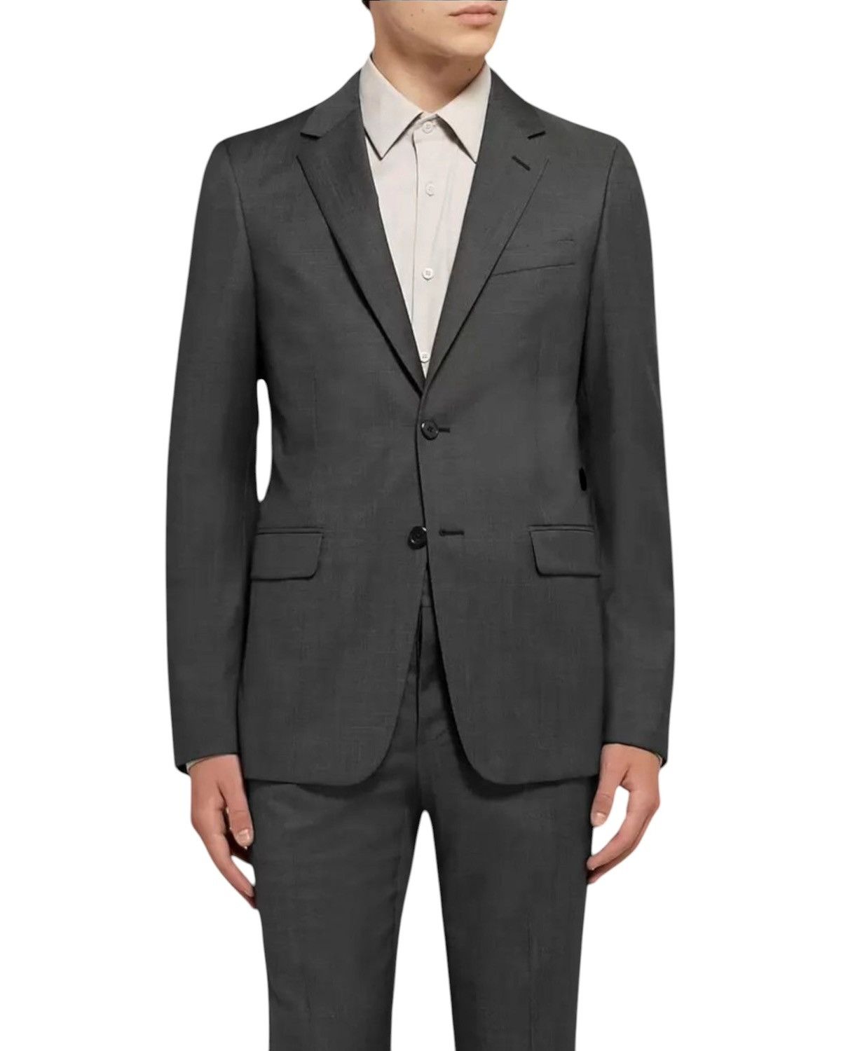 Prada Prada SS23 Single-Breasted Mohair & Wool Blazer - Grey Size 36R - 1 Thumbnail