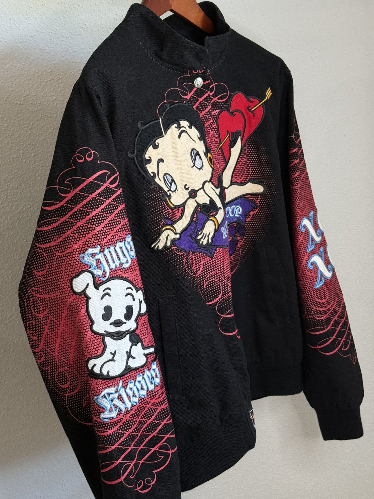 JH Design Betty Boop JH Design Hugs Kisses Embroidered Jacket 3XL Size XL / US 12-14 / IT 48-50 - 4 Thumbnail