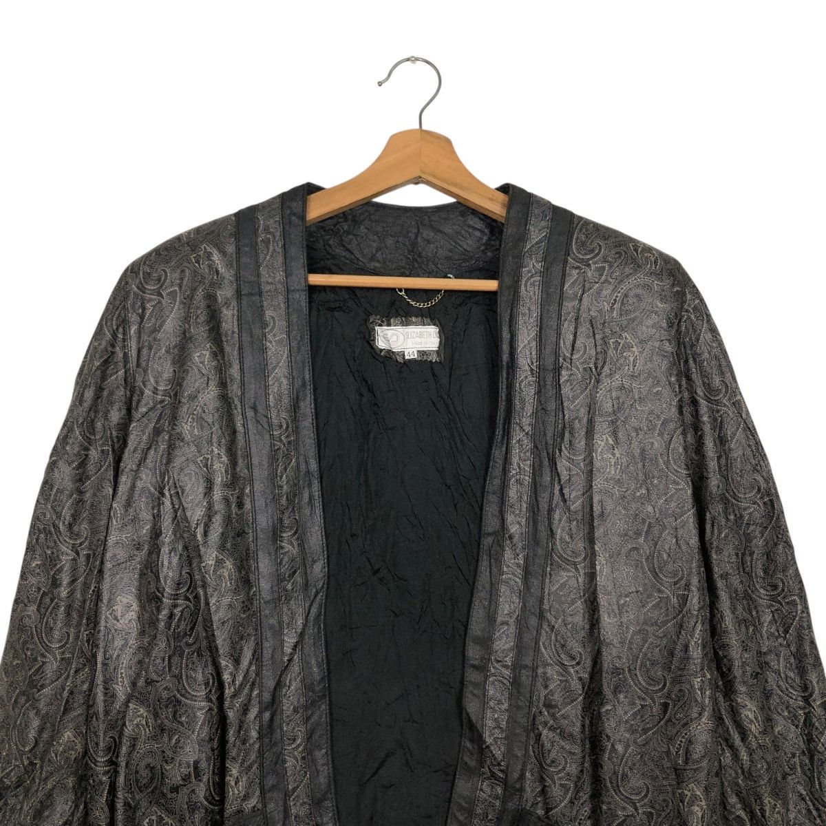 Vintage 🔥VINTAGE LEATHER JACKET BUTTONLESS ELIZABETH ITALY Size M / US 6-8 / IT 42-44 - 5 Thumbnail