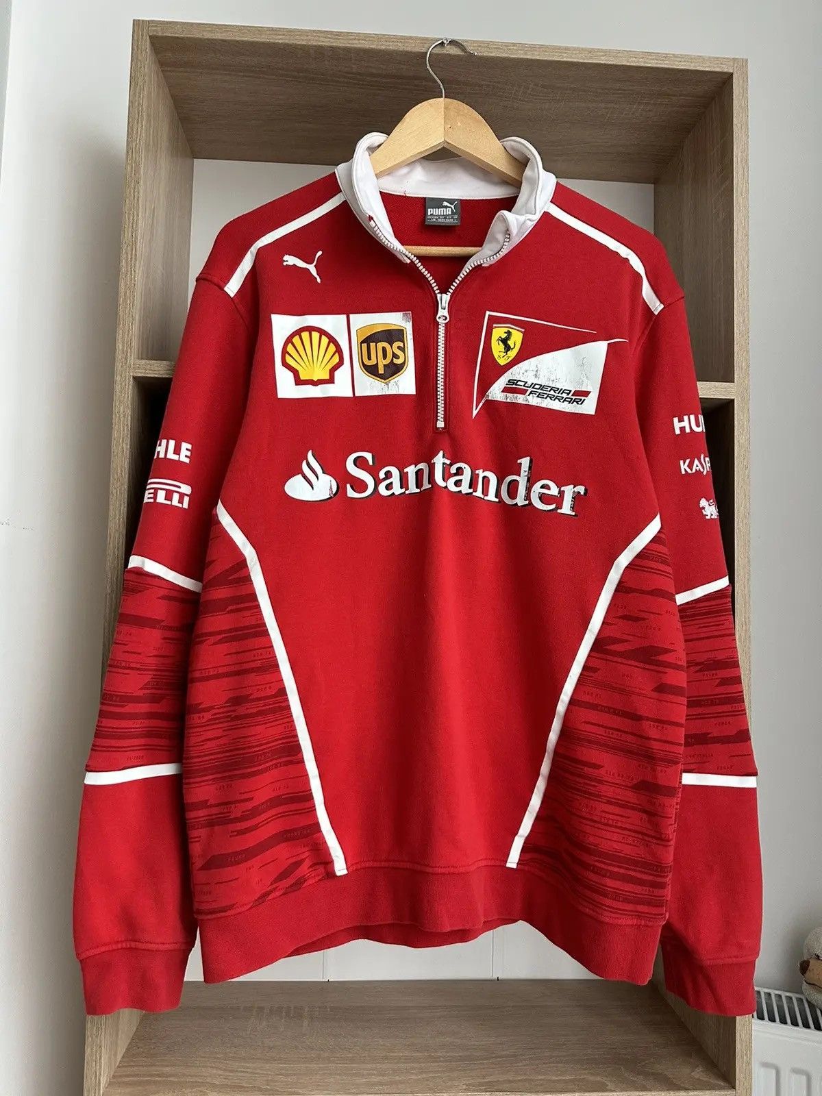 Ferrari × Vintage Vintage Ferrari Racing Rugby Sweatshirt Red Formula Uno Size US L / EU 52-54 / 3 - 6 Thumbnail