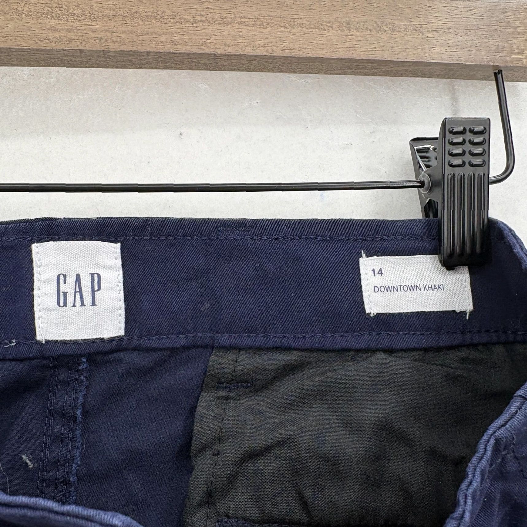 Gap GAP Pants Womens 14 Navy Downtown Khaki Chino Ankle Stretch Cotton Casual Preppy Tapered Twill Pockets Zip Womens Size 36" / US 14 / IT 50 - 5 Thumbnail
