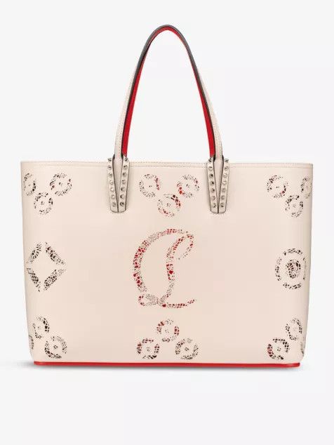 Christian Louboutin o1bcso1str0825 Size:OS/Cabata Perforated Tote Bag in Beige Size ONE SIZE - 2 Thumbnail
