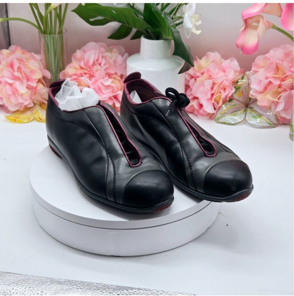 Prada Prada 3-1506 Gray Burgundy Sneakers Sz 9 fits 10 Italy Size US 8 / IT 38 - 10 Thumbnail