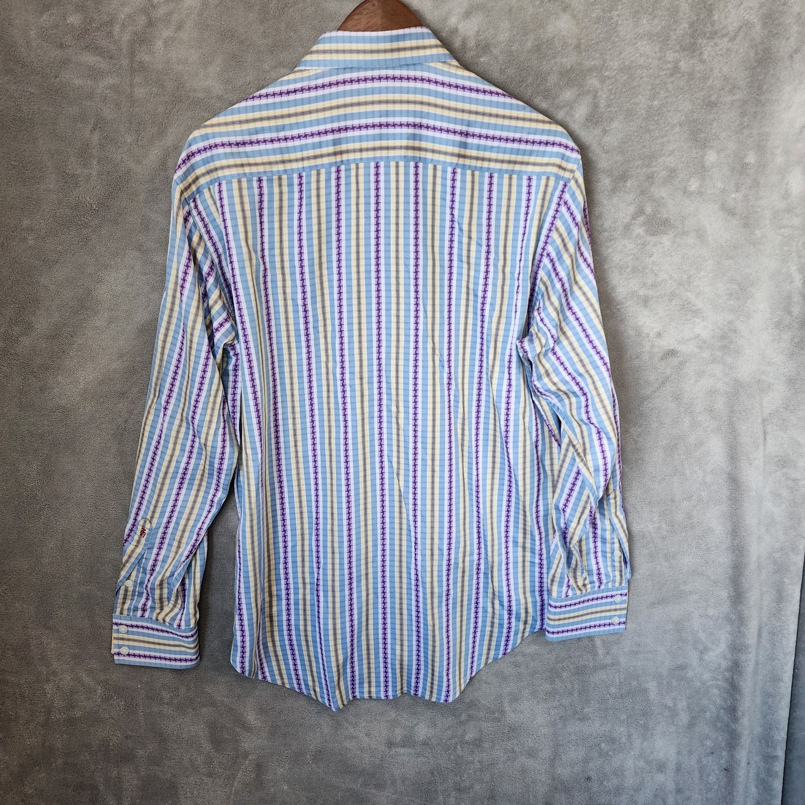 Robert Graham Robert Graham Men's Medium Long Sleeve Striped Size US M / EU 48-50 / 2 - 2 Thumbnail