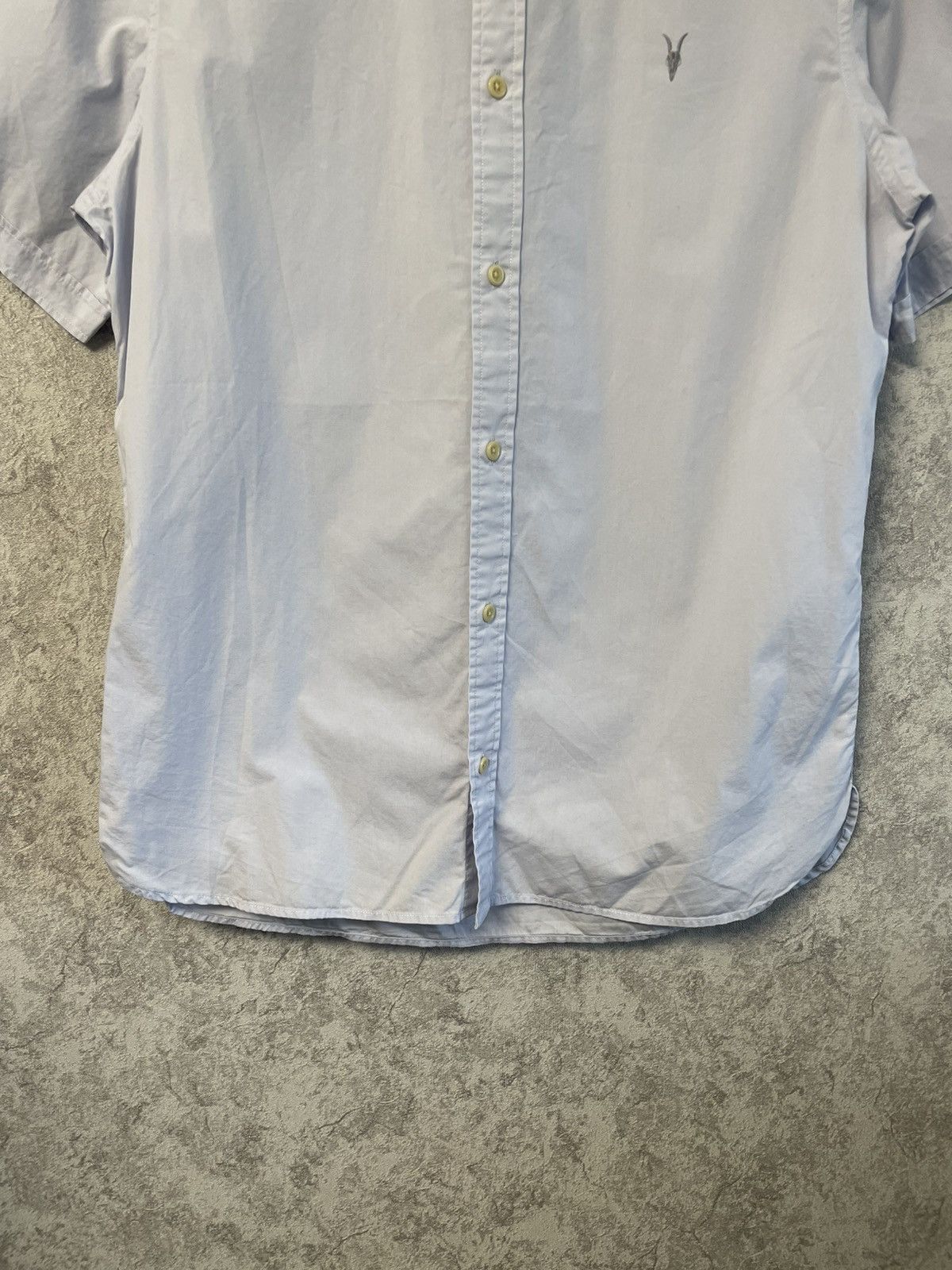 Allsaints Allsaints Blue Cotton Short Sleeve Button Up Shirt Size US M / EU 48-50 / 2 - 3 Thumbnail