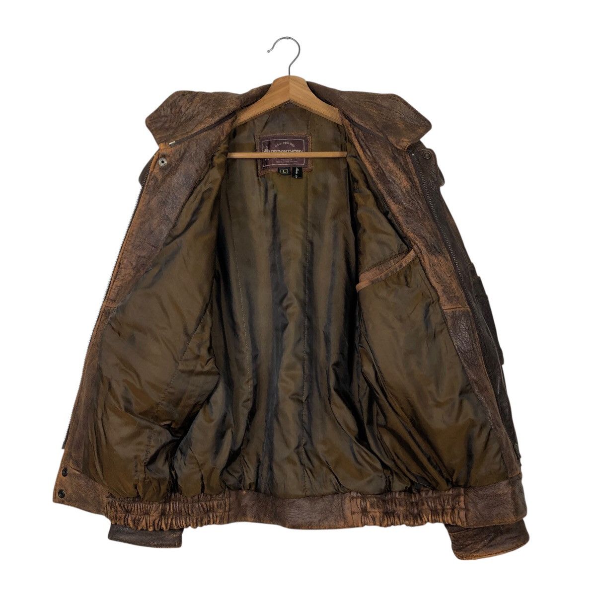 Japanese Brand × Vintage 📌Vintage Bomber Leather Jacket Lordanthony Issey Miyake Size US L / EU 52-54 / 3 - 14 Thumbnail