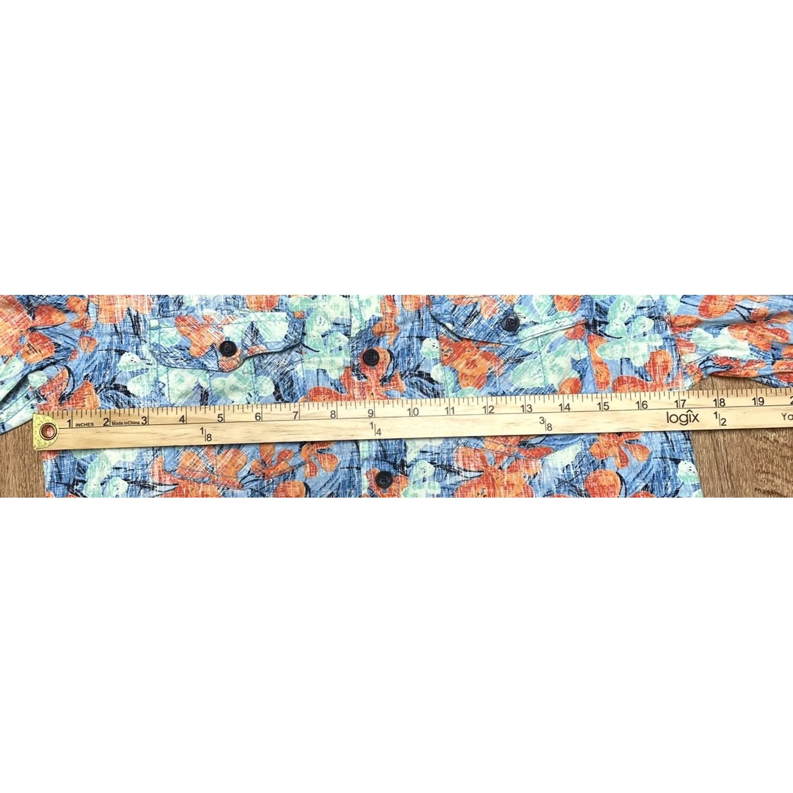 Camel Men’s Red Camel Hawaiian Shirt Short Sleeve Button-Down Small Blue&Orange Flowers Shirt Size US S / EU 44-46 / 1 - 4 Thumbnail