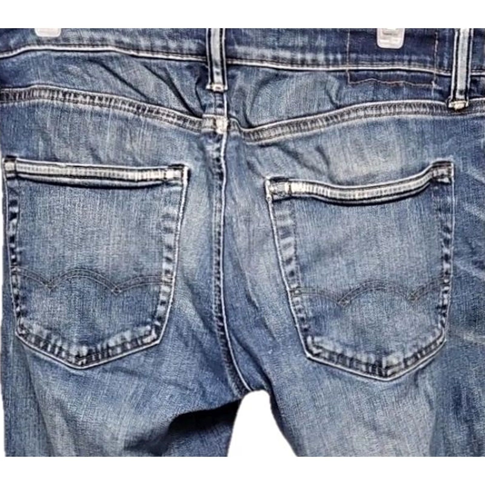 American Eagle Outfitters American Eagle Outfitters Jeans Women 29x32 Straight Denim Distressed Knee Low Rise Blue Jeans Women Regular Fit 29in Inseam Low Rise Distressed Knee Size 26" / US 2 / IT 38 - 5 Thumbnail