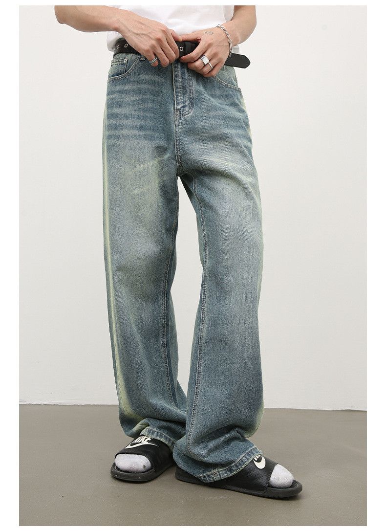 Japanese Brand Retro gradient high street loose straight jeans Size US 32 / EU 48 - 3 Thumbnail