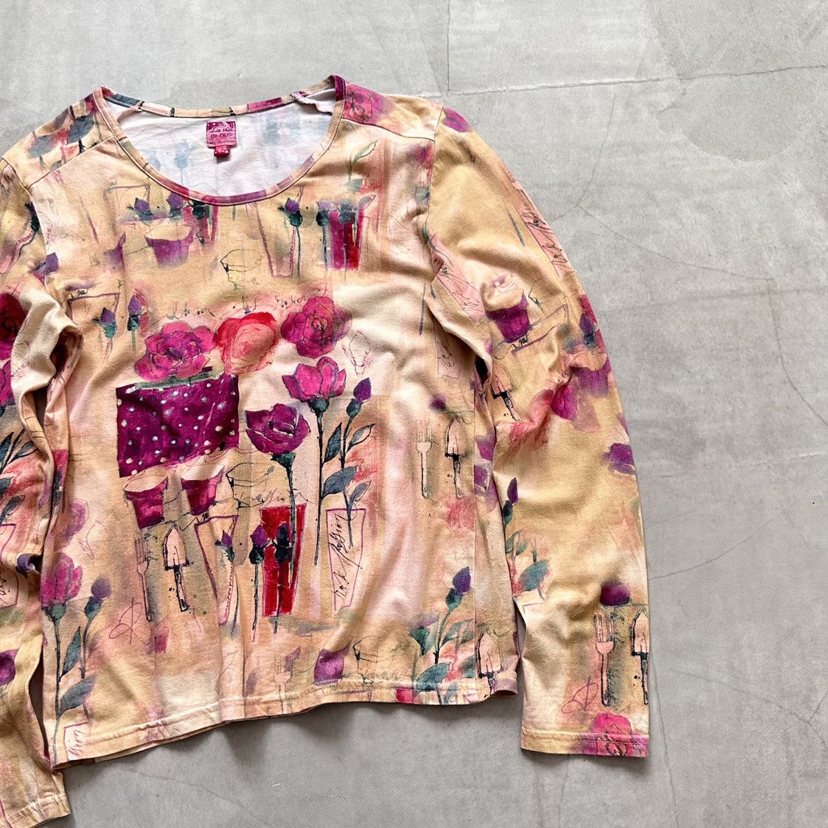 Hysteric Glamour Japan Floral Hysteric Glamour Style Long Sleeve T Shirt Y2K Size M / US 6-8 / IT 42-44 - 3 Thumbnail