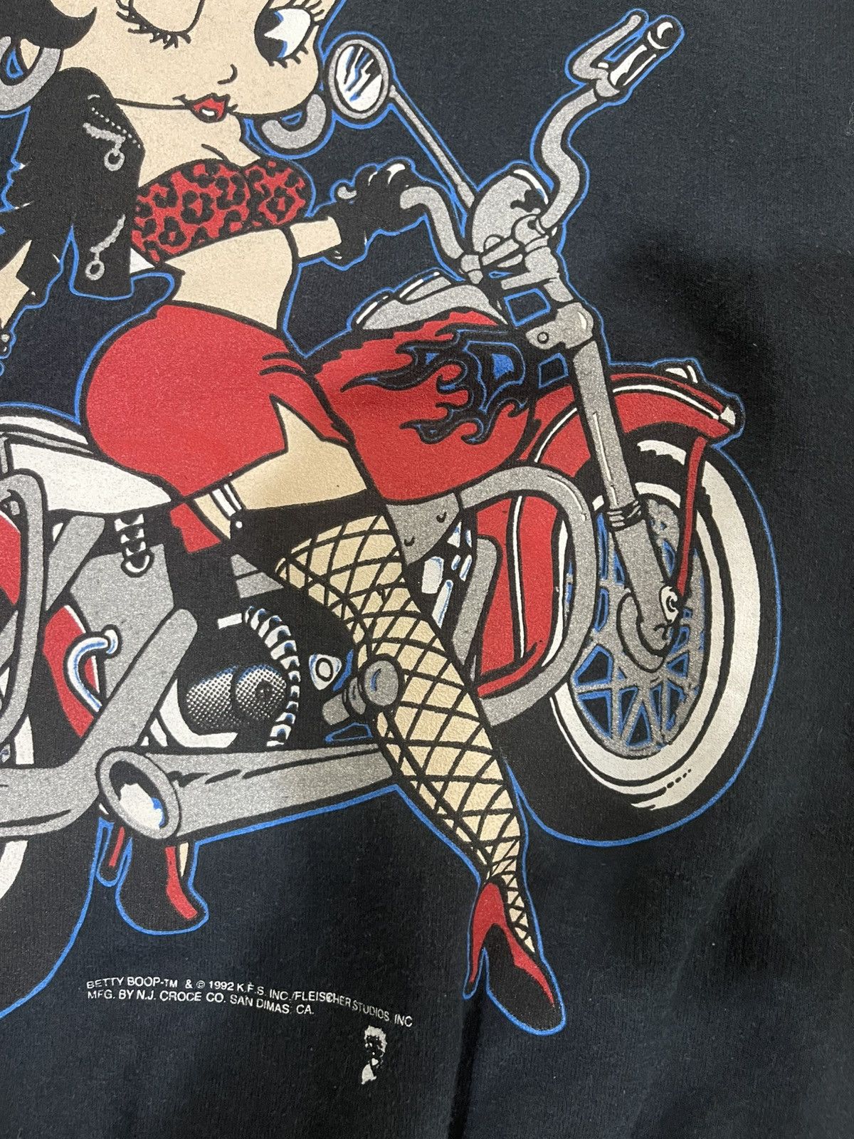 Vintage Vintage 90's Betty Boop Motorcycle Crewneck Sweatshirt Size US M / EU 48-50 / 2 - 6 Thumbnail