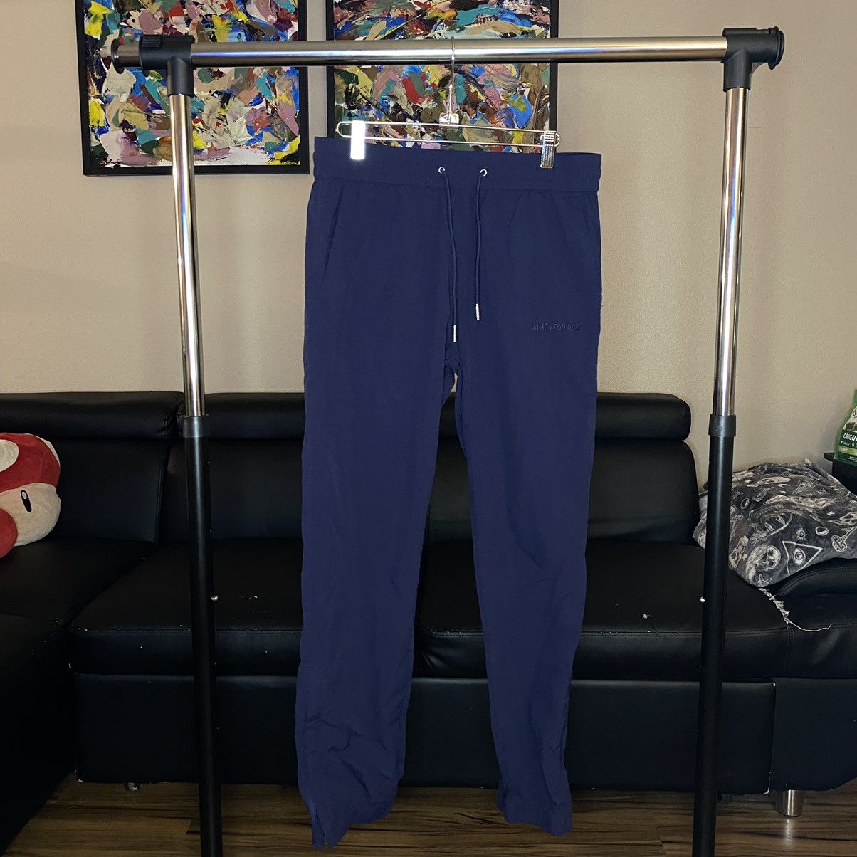 Aime Leon Dore Aime Leon Dore Navy Core Nylon Athletic Track Pants Size US 28 / EU 44 - 1 Thumbnail