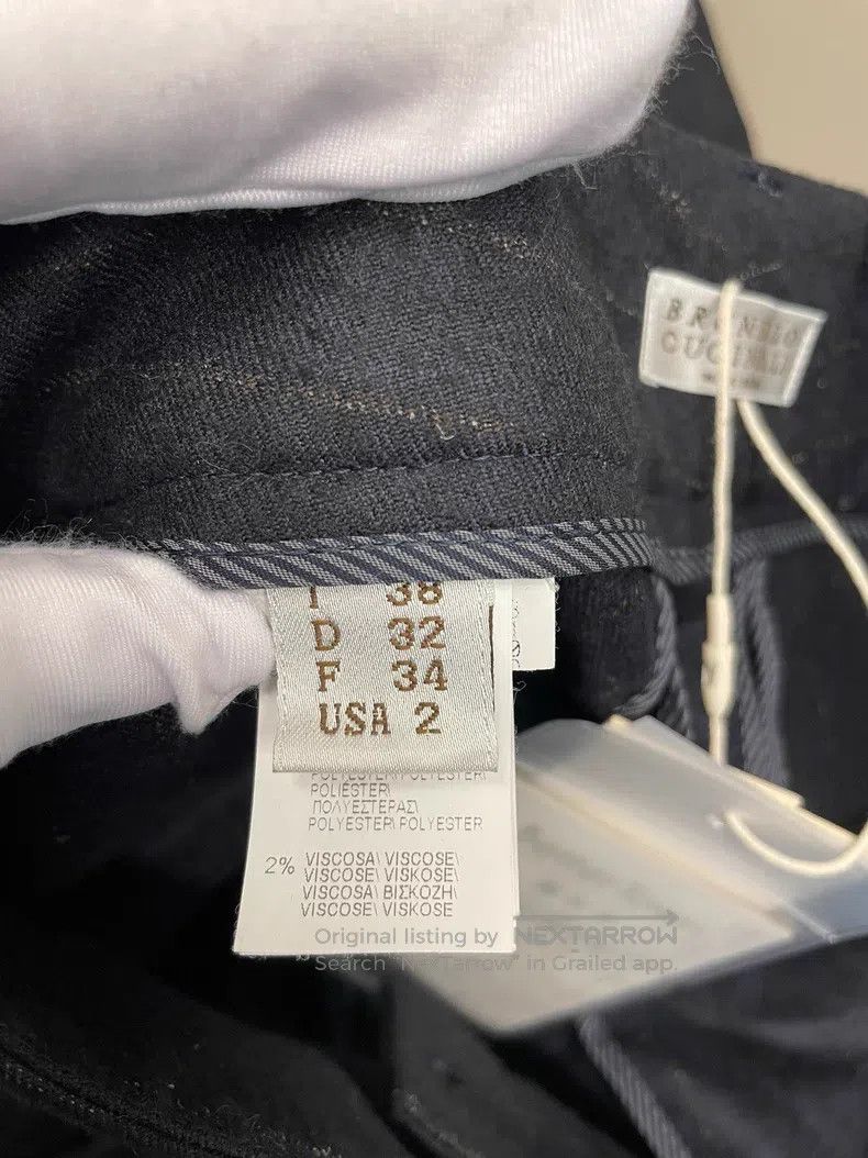 Brunello Cucinelli Brunello Cucinelli Black Gold Thread First Cut Wool Trouse Size 42" / US 20 - 6 Thumbnail