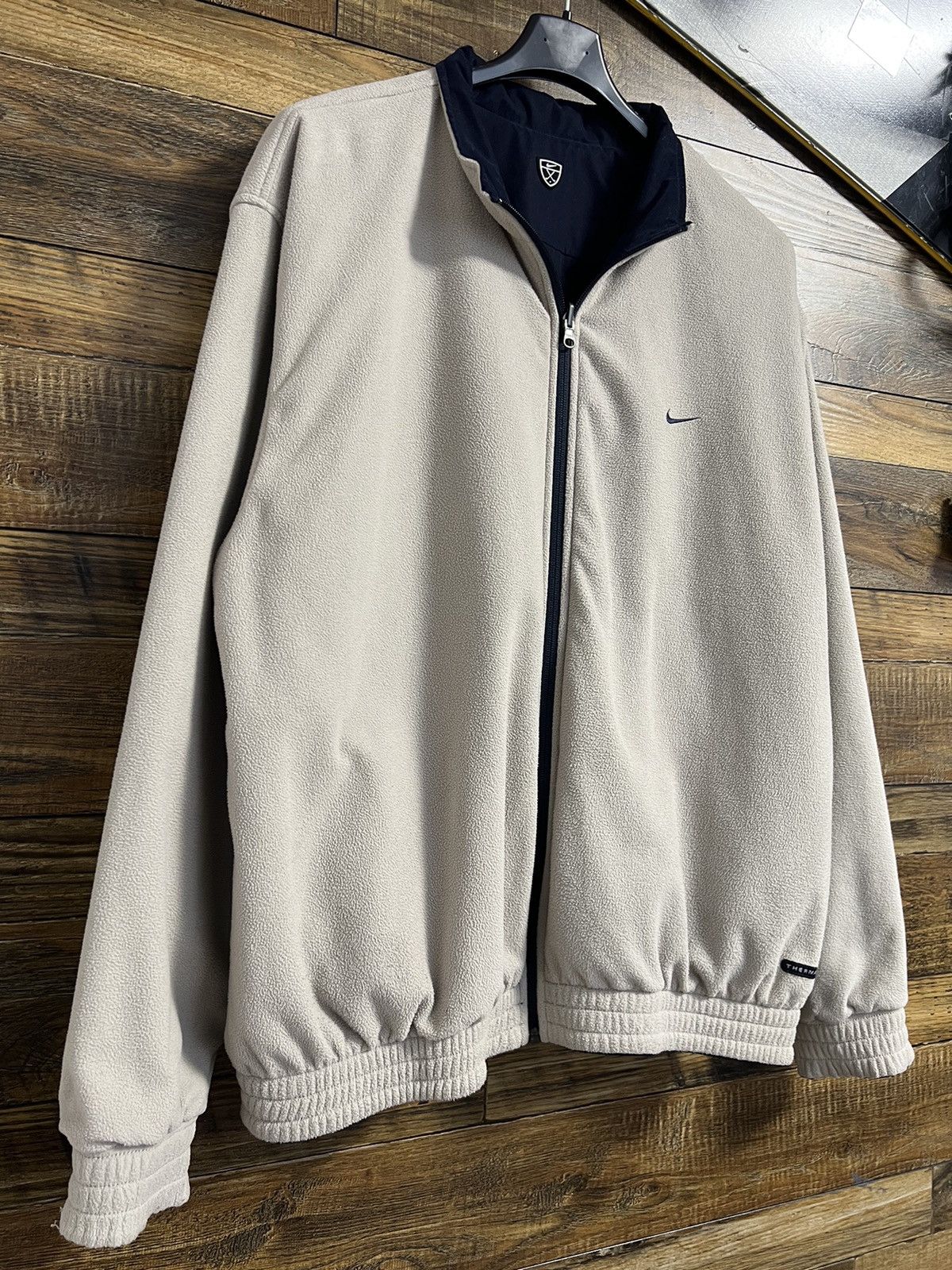 NIKE GOLF Vintage Reversible Fleece/Nylon Jacket 90s 2 in 1