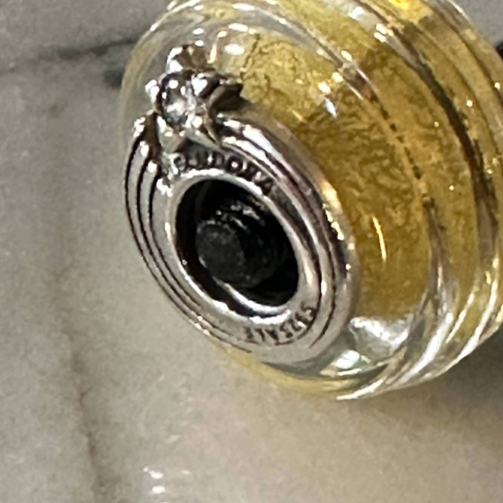 pandora Authentic Pandora #792982C01 Yellow Shooting Star Grooved Mu Size ONE SIZE - 3 Thumbnail
