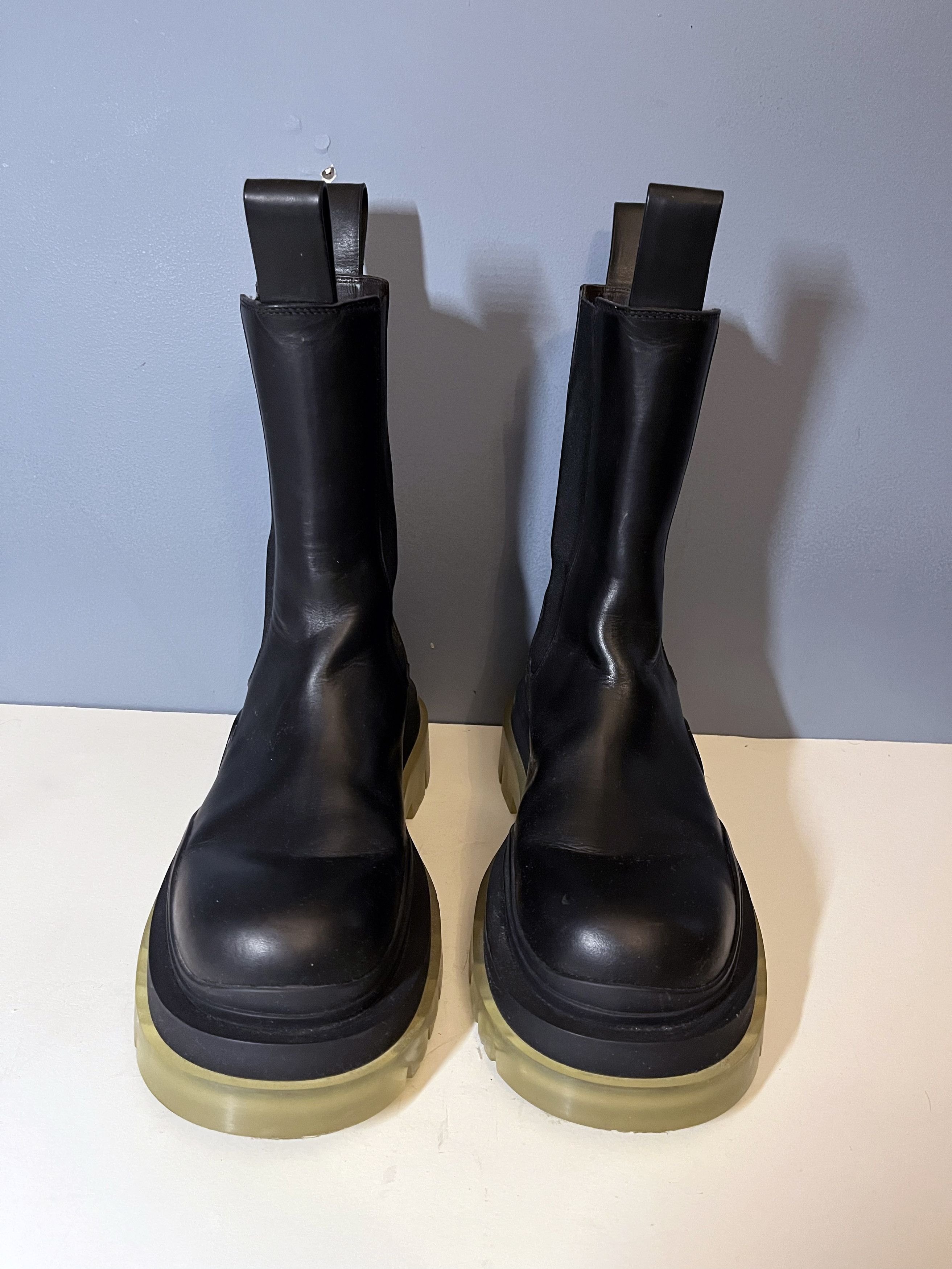 Bottega Veneta BOTTEGA VENETA BLACK TRANSPARENT TIRE BOOTS EU 42/ US 10 Size US 9 / EU 42 - 1 Thumbnail