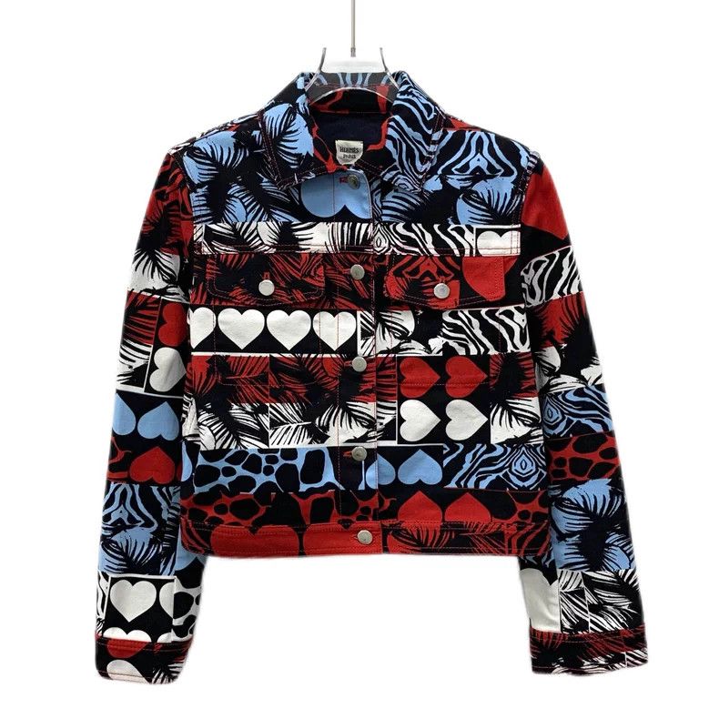 Hermes Hermes Colorblock Heart Print Jacket Size US XS / EU 42 / 0 - 1 Thumbnail
