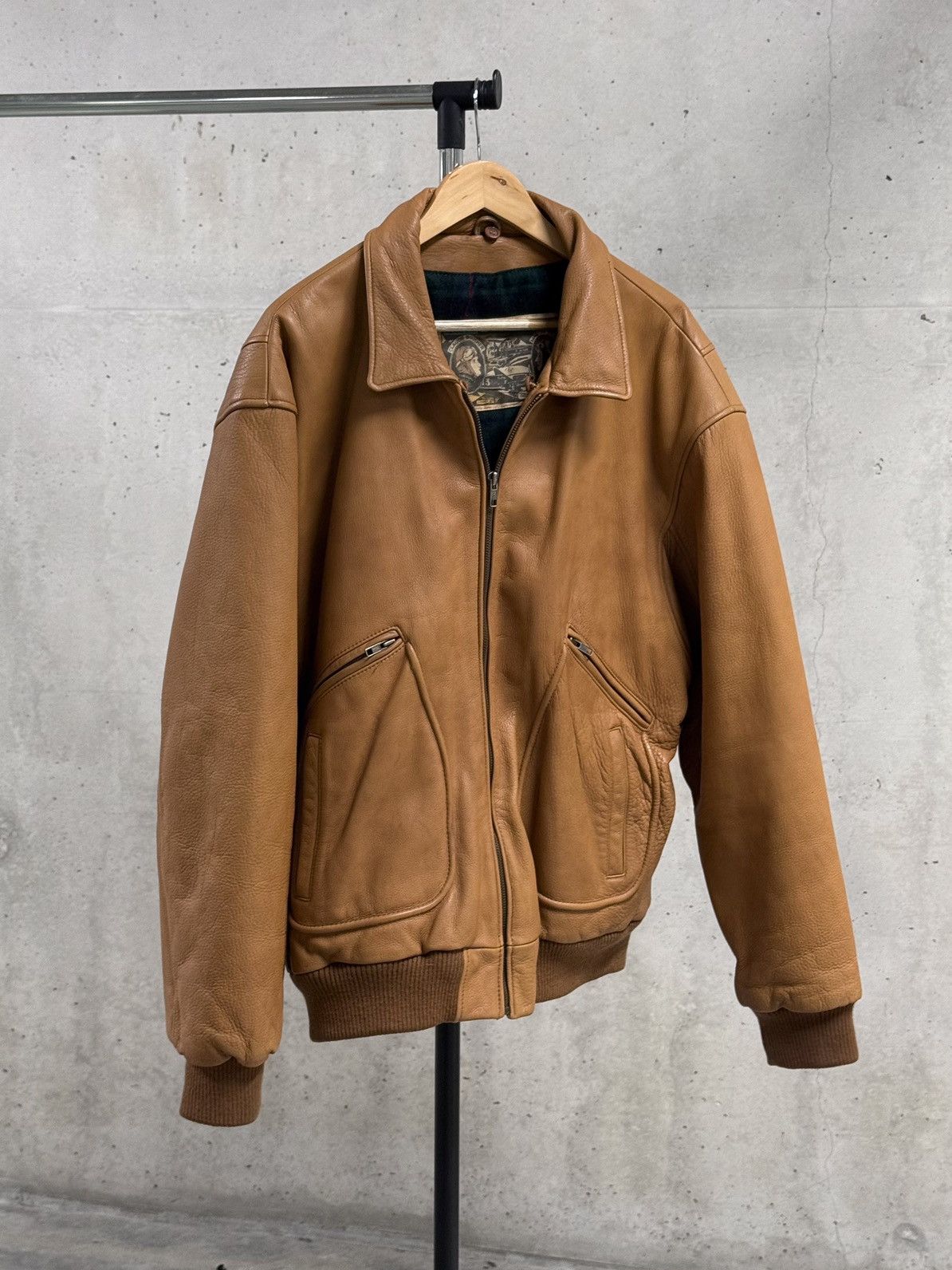 Vintage Rare Herrford leather jacket 80s Claude Boucher&Maryse Hilsz Size US XL / EU 56 / 4 - 1 Thumbnail