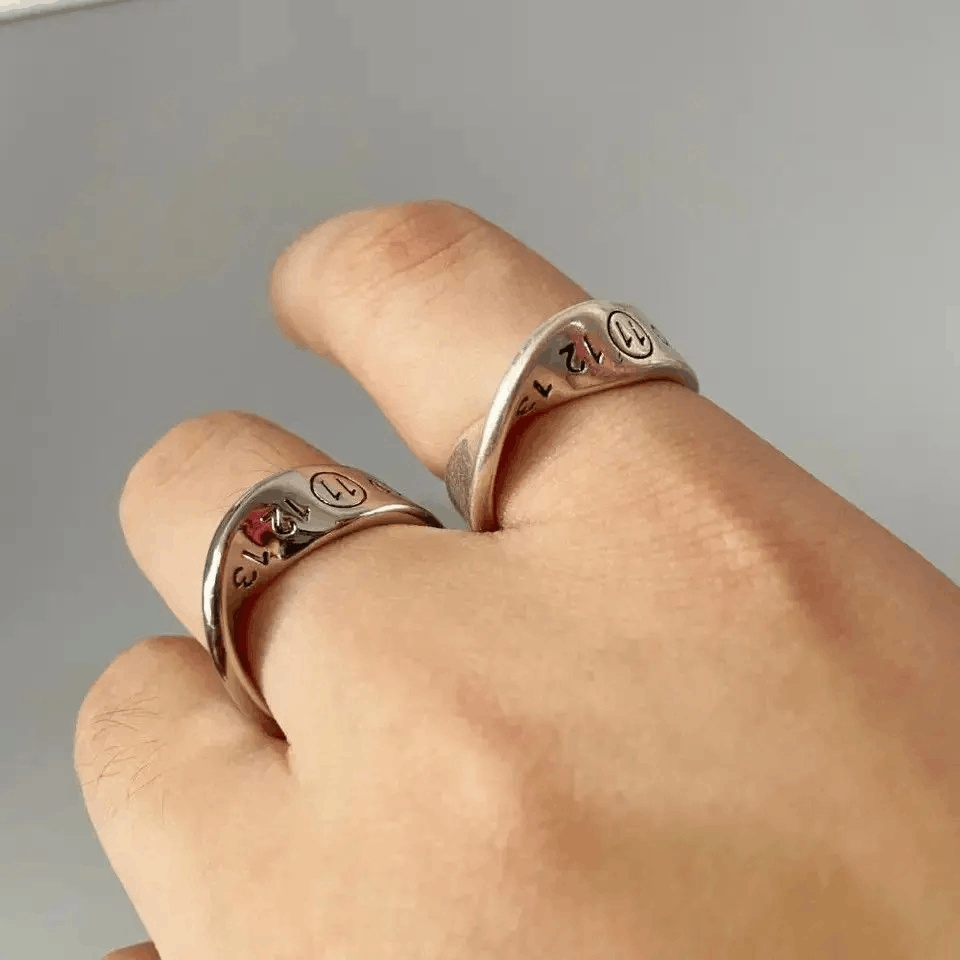 Japanese Brand Creative Twisted Number Rings Size 7 8 9 10 Size ONE SIZE - 4 Thumbnail