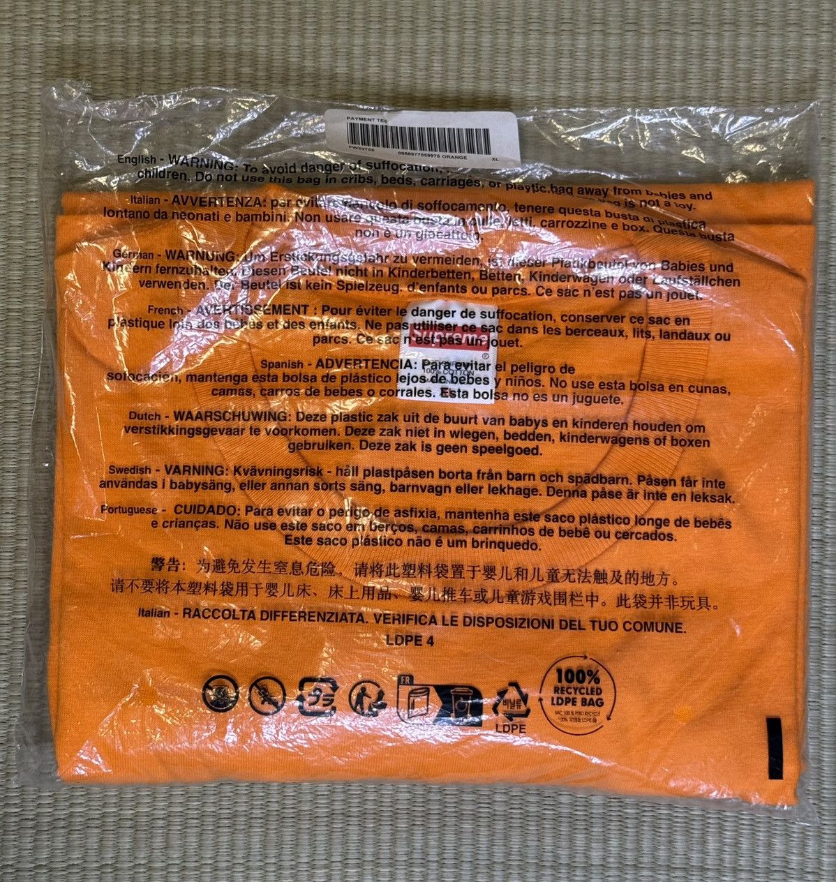 Supreme New Supreme Payment Tee Shirt Orange Size XL Size US XL / EU 56 / 4 - 3 Thumbnail