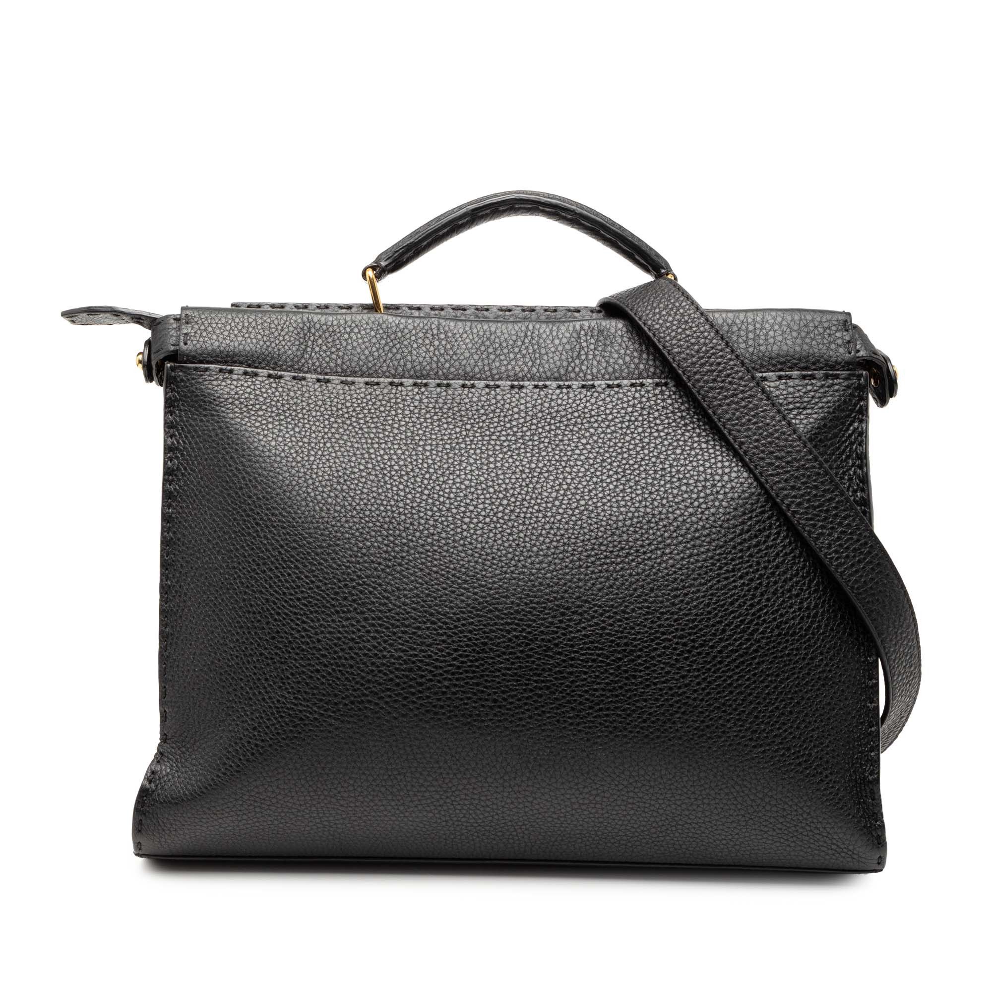 Fendi Large Leather Selleria Monster Peekaboo Iconic Fit Bag