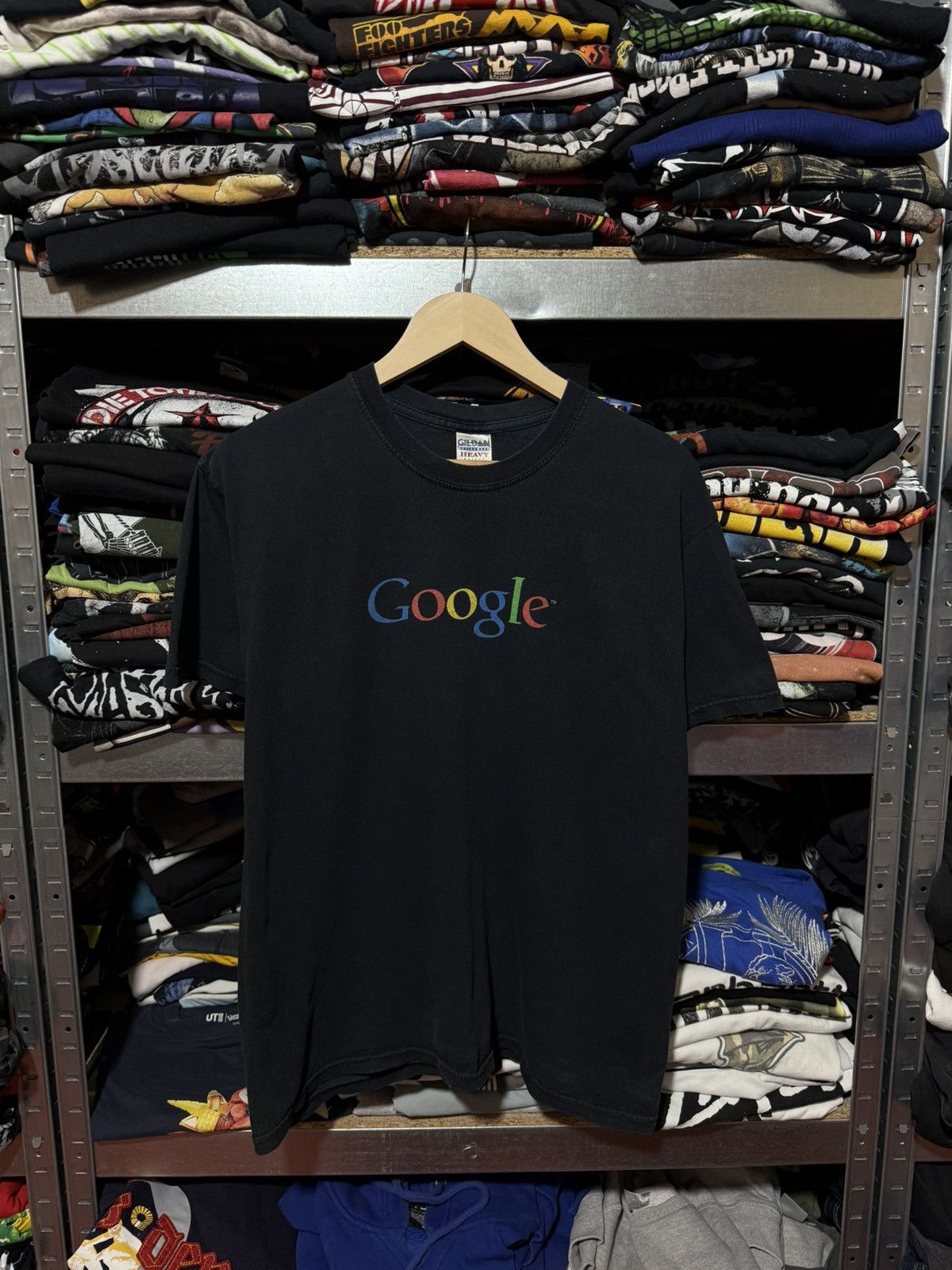 Vintage Vintage 2000s Google I'm Feeling Lucky Black T-shirt Size US L / EU 52-54 / 3 - 1 Thumbnail